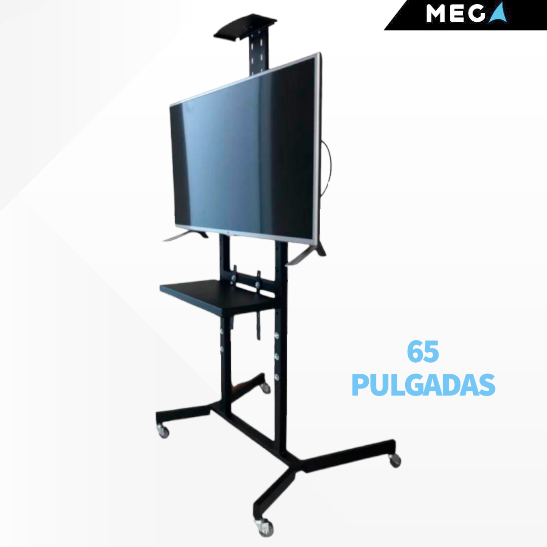 PEDESTAL PARA TV DE 65″ Y BANDEJA PARA PORTÁTIL