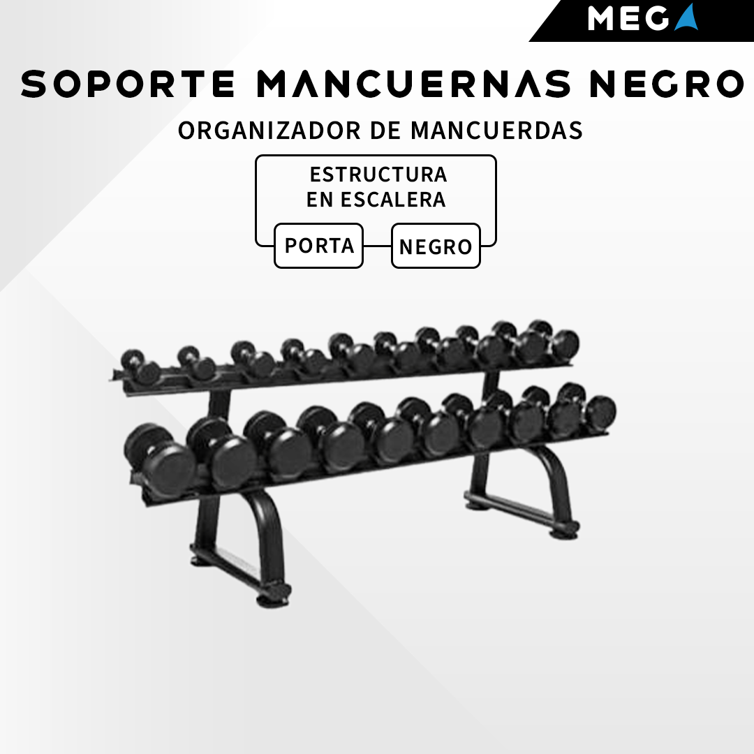 Soporte Mancuernas Negro