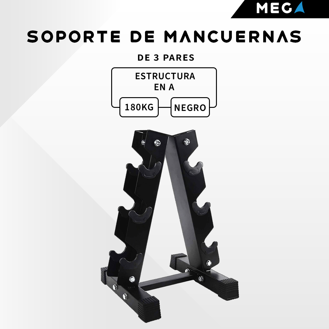 Soporte de Mancuernas de 3 pares