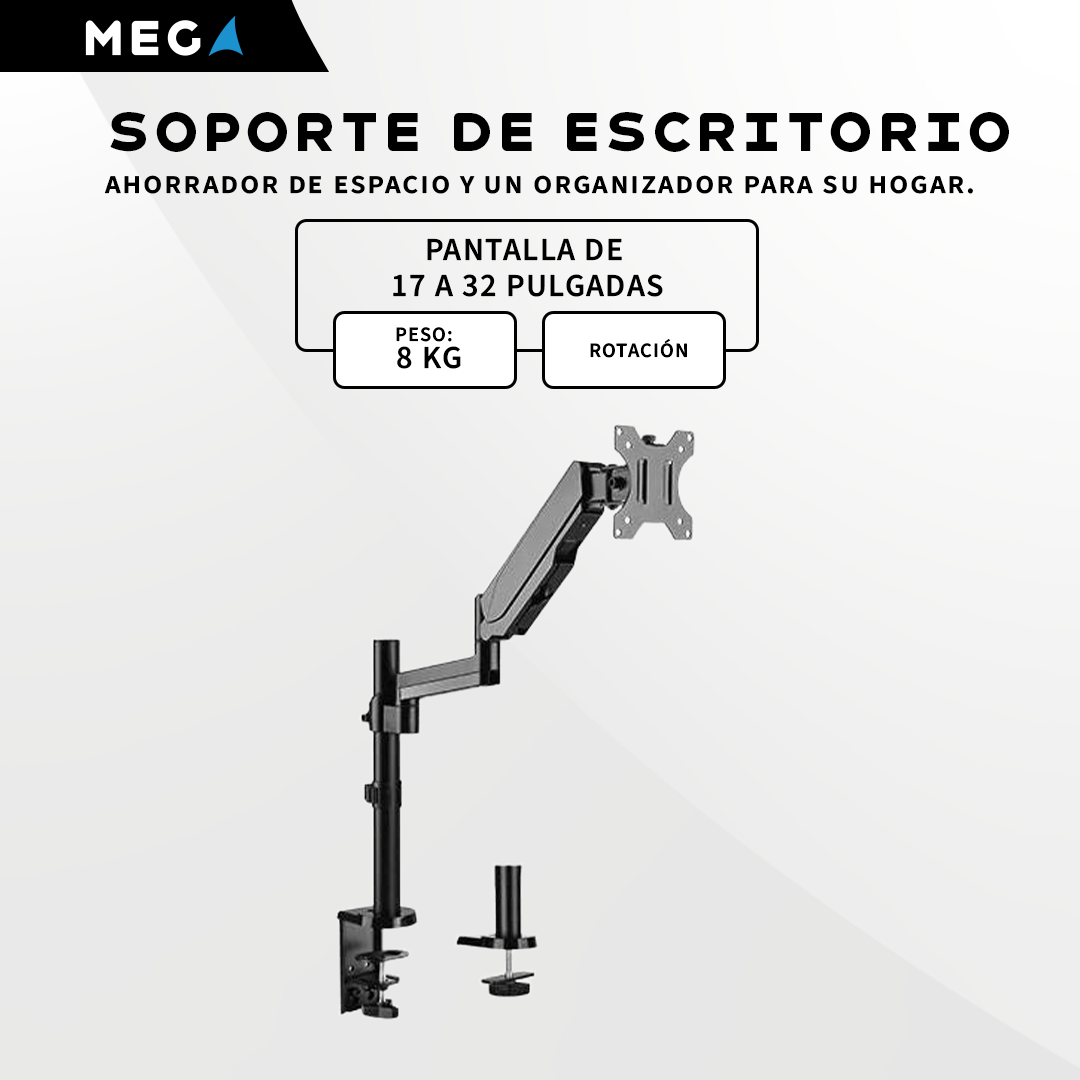 SOPORTE DE ESCRITORIO PARA MONITOR DE 17″ – 32″