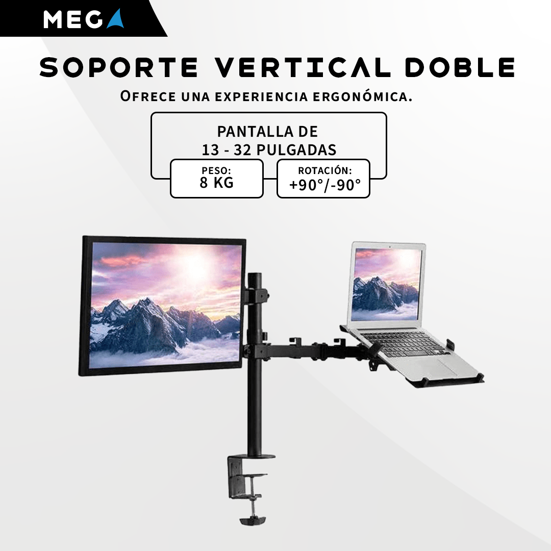 SOPORTE PARA MONITOR DE 13″ – 32″ Y LAPTOP