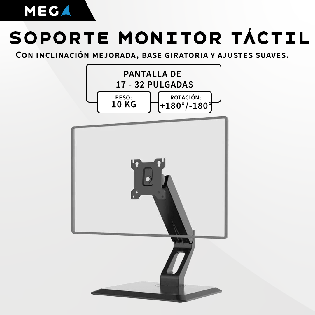 SOPORTE DE ESCRITORIO PARA MONITOR TÁCTIL DE 17″- 32″