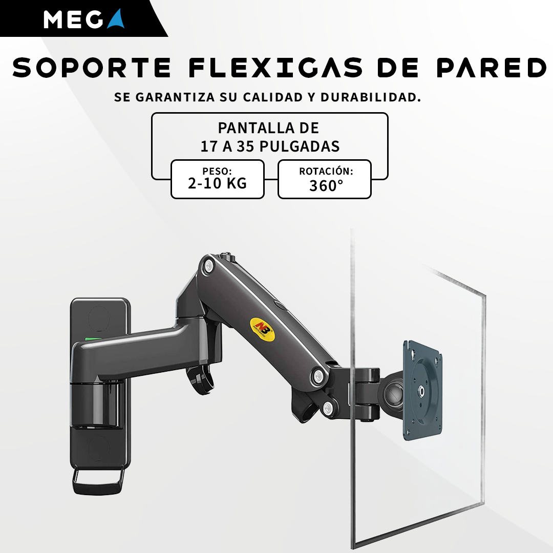 SOPORTE FFLIXIGAS DE PARED PARA MONITORES DE 17″ – 35″