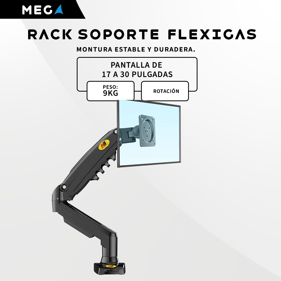 RACK SOPORTE FLEXIGAS PARA MONITOR DE 17″ – 30″