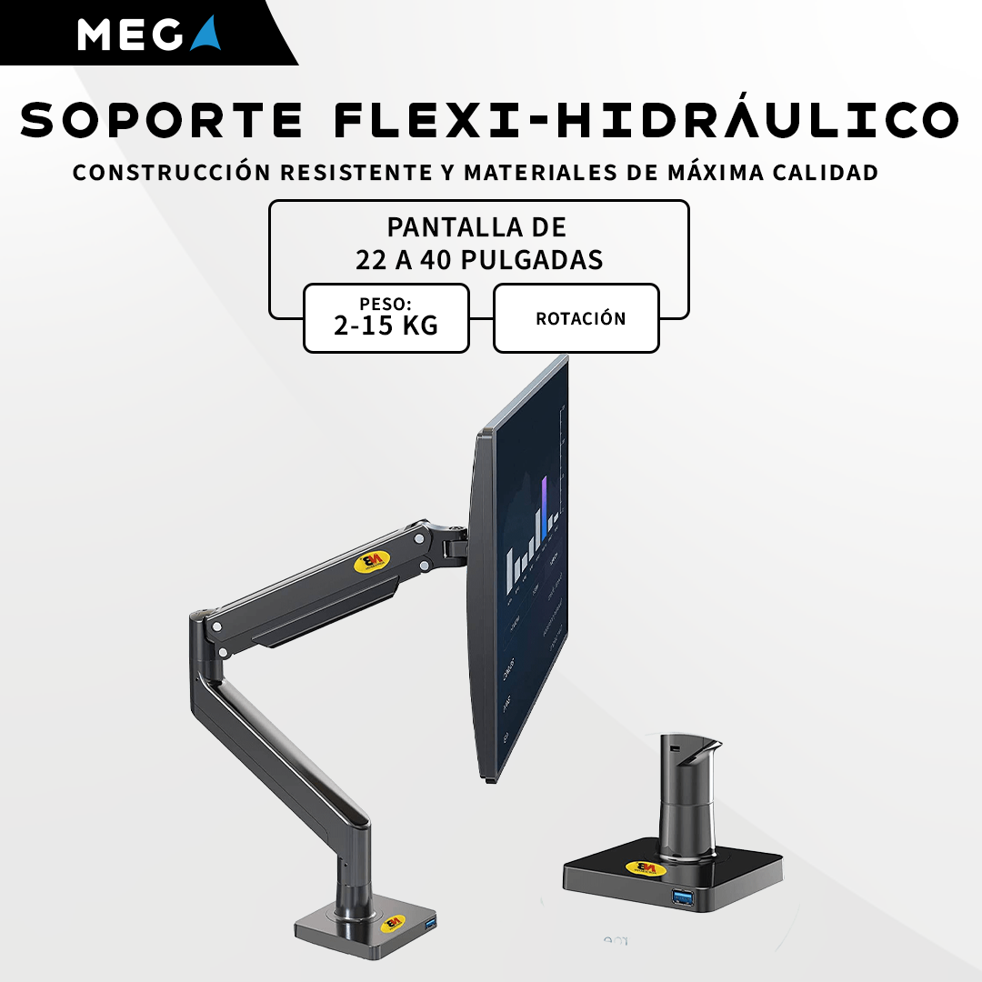 SOPORTE FLIXI-HIDRÁULICO PARA MONITOR DE 22″ – 40″