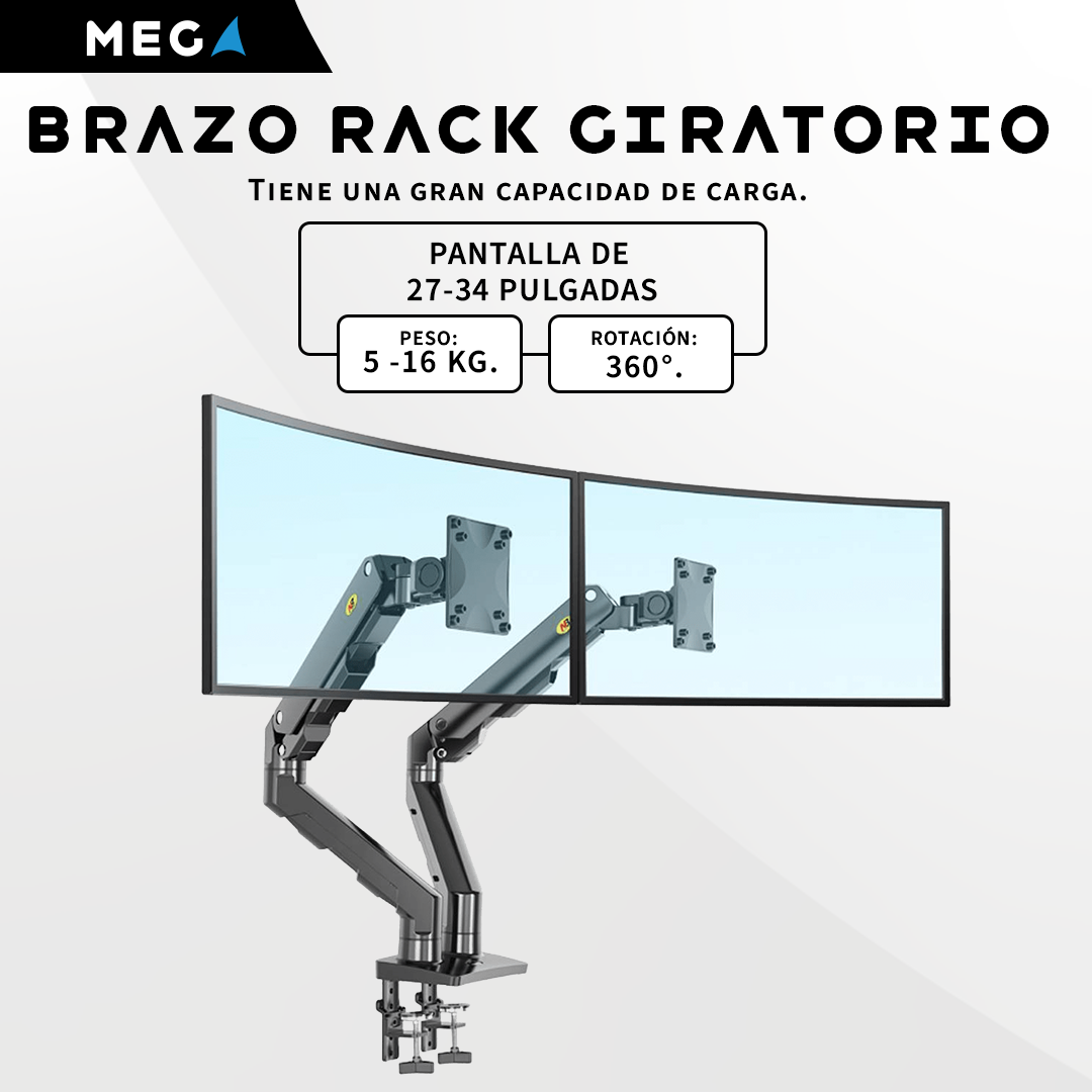 SOPORTE PARA DOS MONITORES DE 27″ – 24″