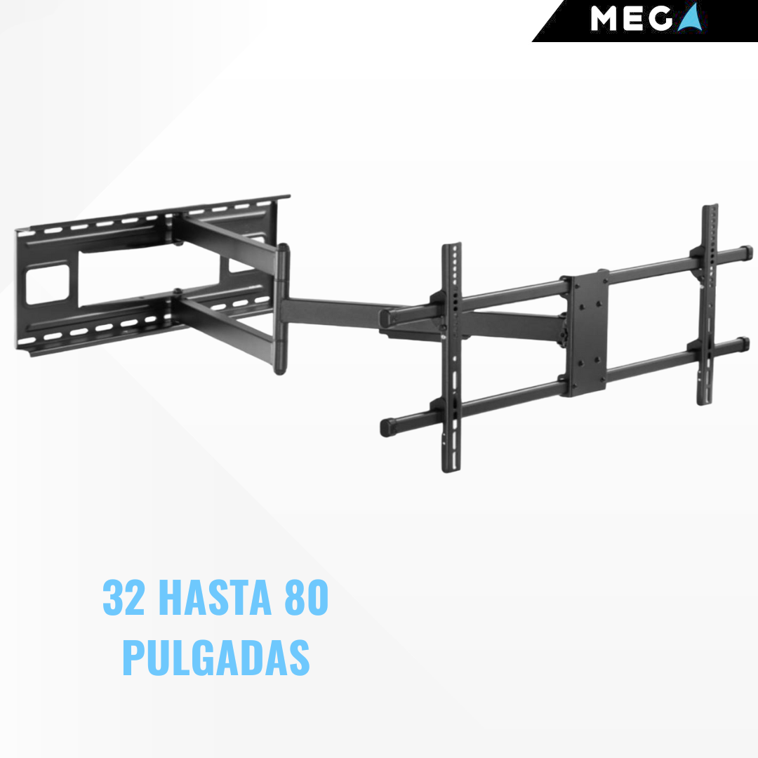 RACK TV MOVIL BRAZO UN METRO LARGO DE 32″ A 80″